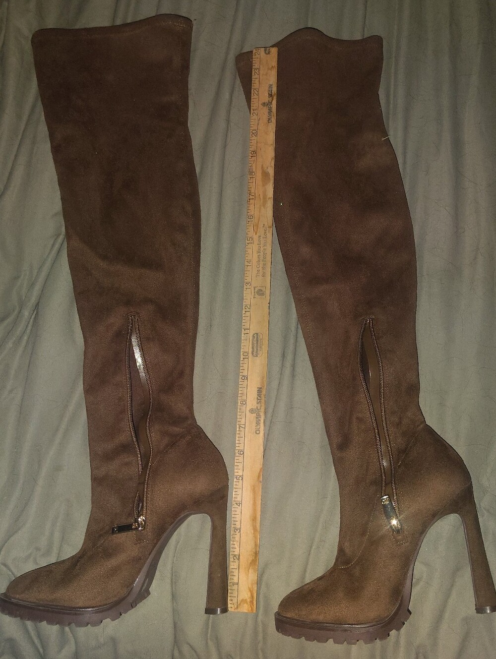 JLo Brown Over-the-Knee High Heel Boots 6.5